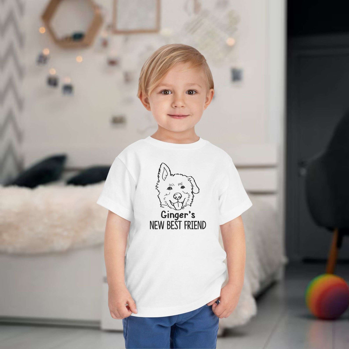 Personalized Baby Gift Dog Cat Line Art Drawing Baby Onesie