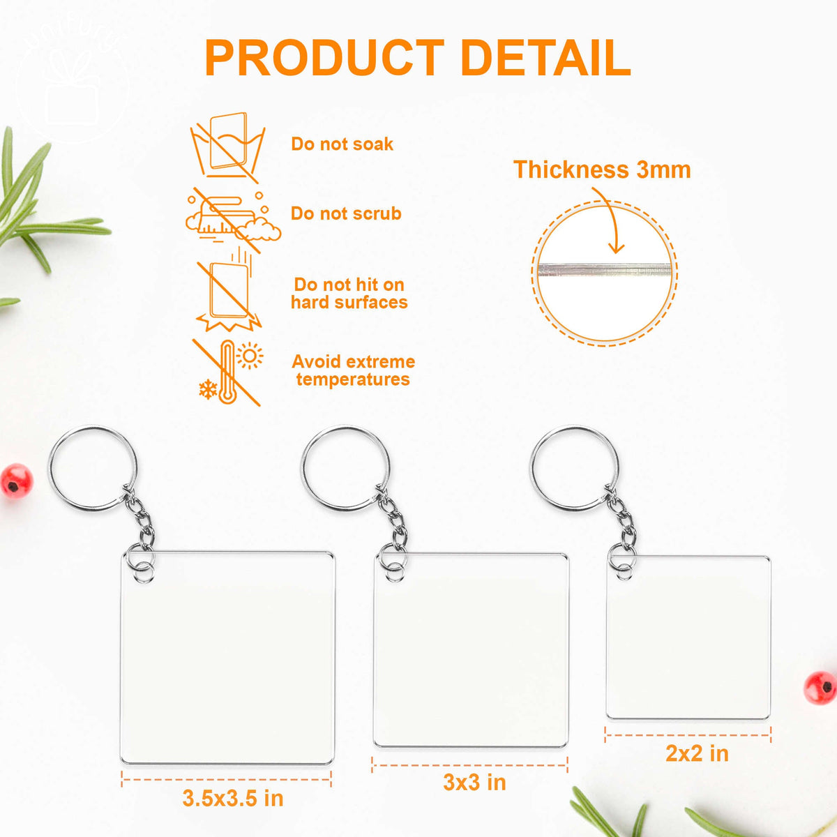 Dog Portrait Flower Custom Shape Acrylic Keychain