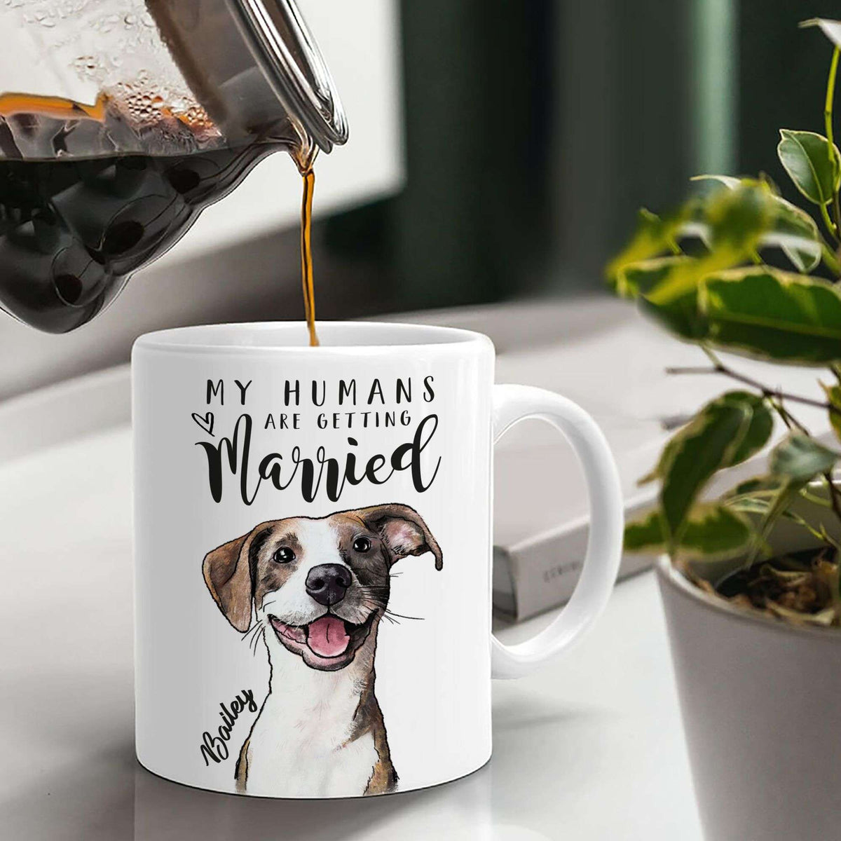 My Humans Are Getting Married Edge-to-Edge Mug For Dog Cat Lovers - Pet Portrait Gift