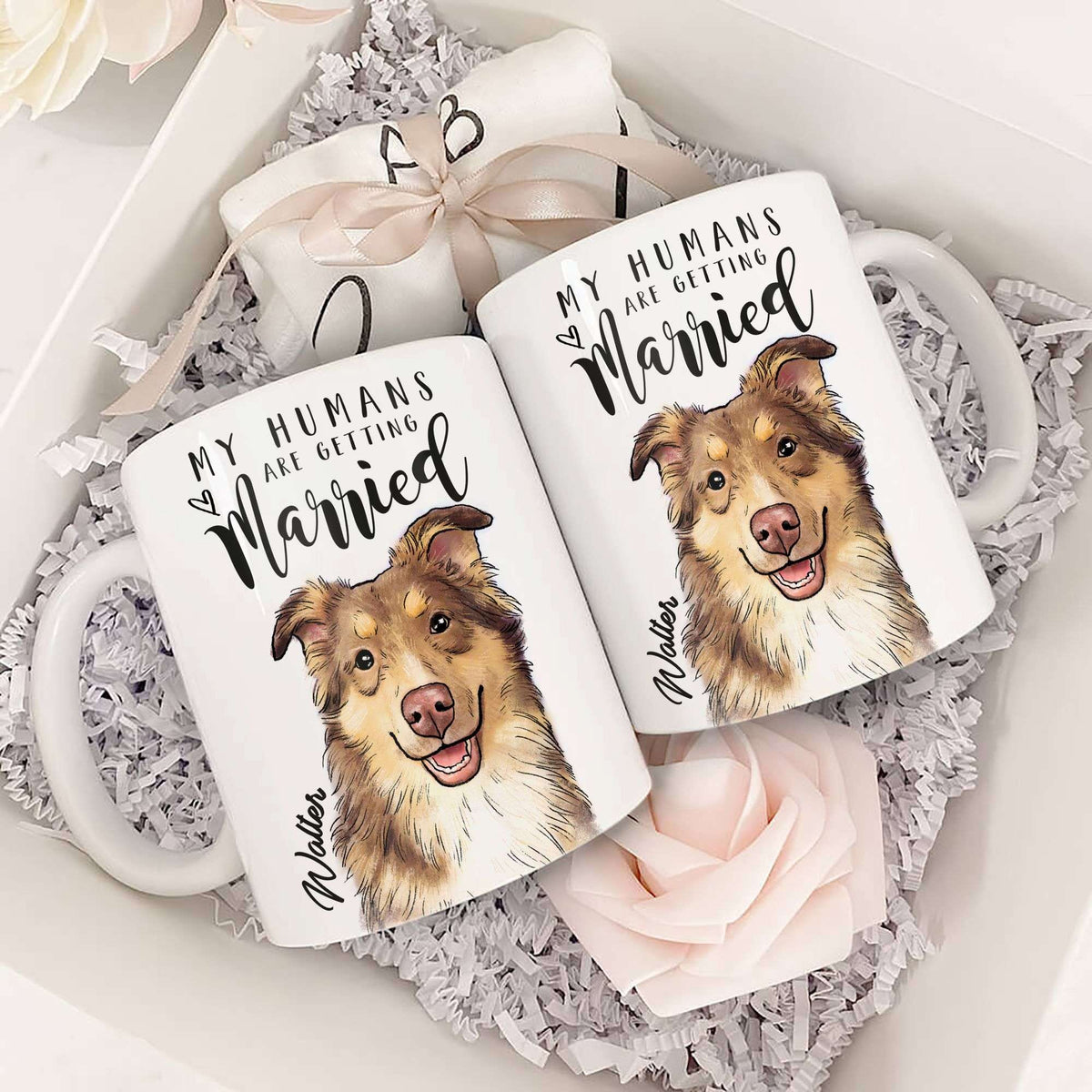 My Humans Are Getting Married Edge-to-Edge Mug For Dog Cat Lovers - Pet Portrait Gift