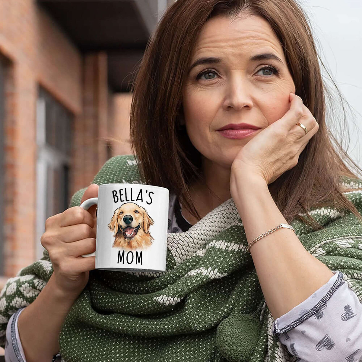 Custom Pet Portrait Dog Mom Dog Grandma Edge-to-Edge Mug For Dog Lovers