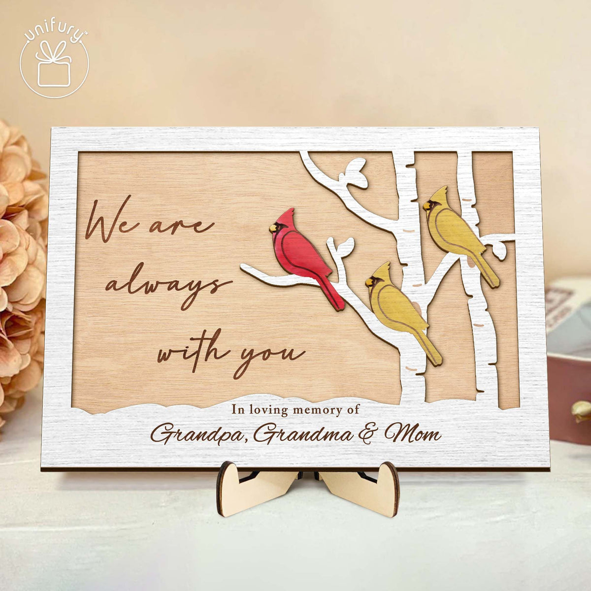 I Am Always With You Wooden Sign - Personalized Sympathy Gift For Loss Of Loved One