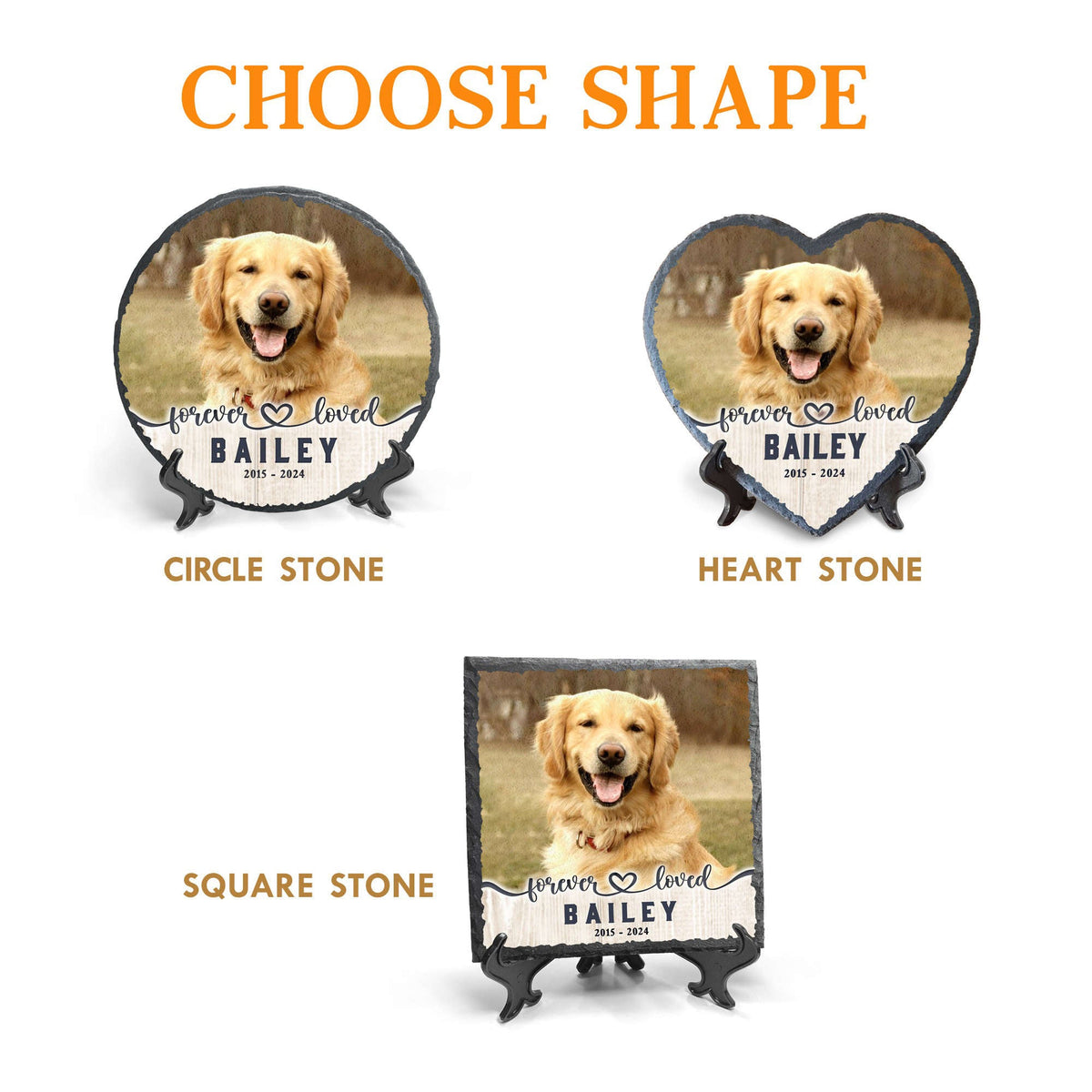 Custom Shape Forever Loved Memorial Garden Stone