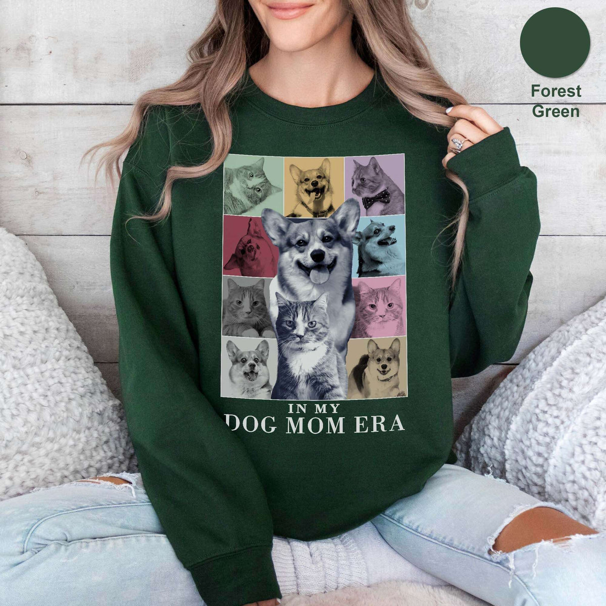 Cat's Version Bootleg Sleeve Printed Standard Sweatshirt