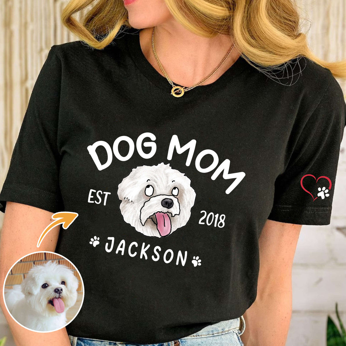 Custom Dog Portrait EST Style 2 Comfort Colors T-shirt