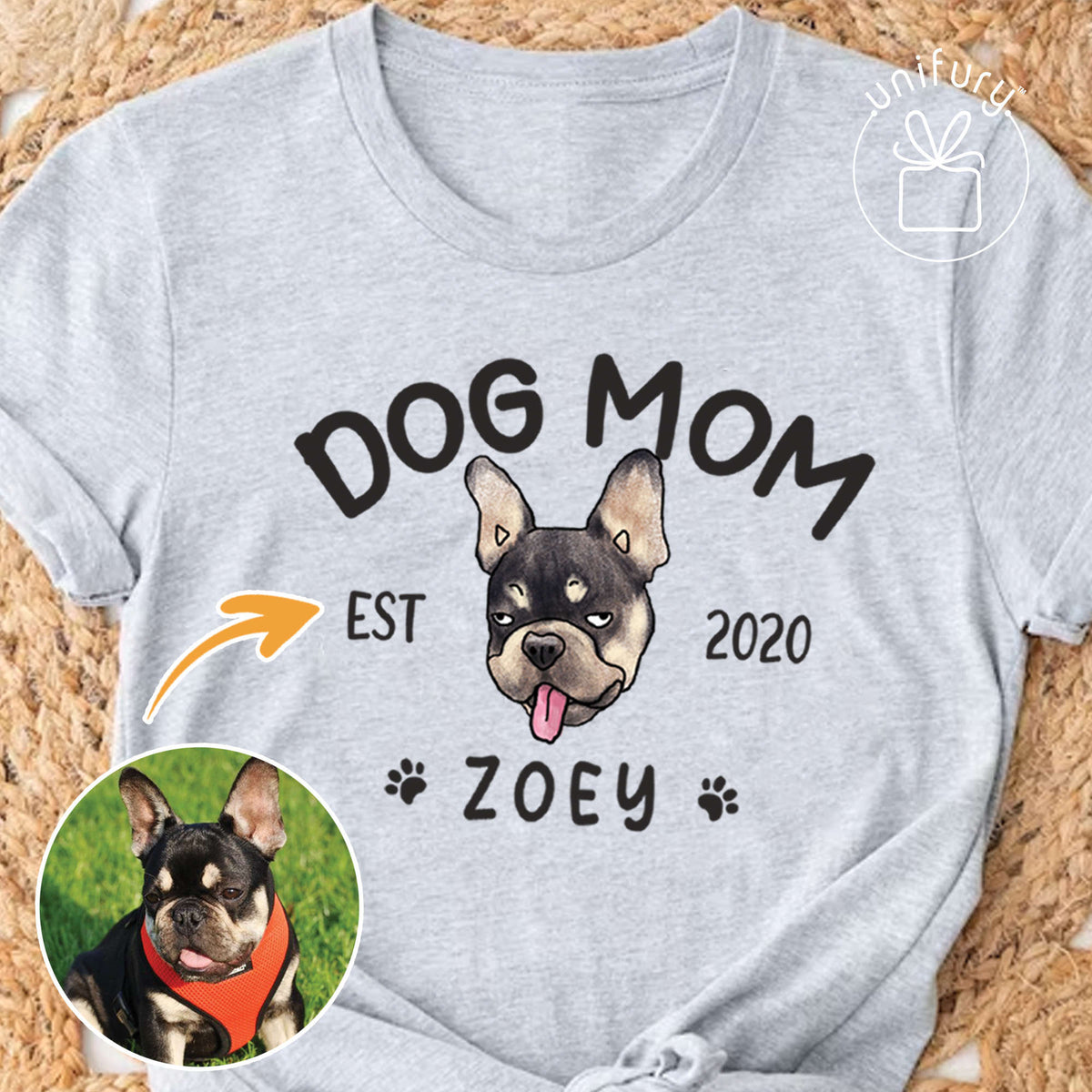 Custom Dog Portrait EST Style 2 Comfort Colors T-shirt