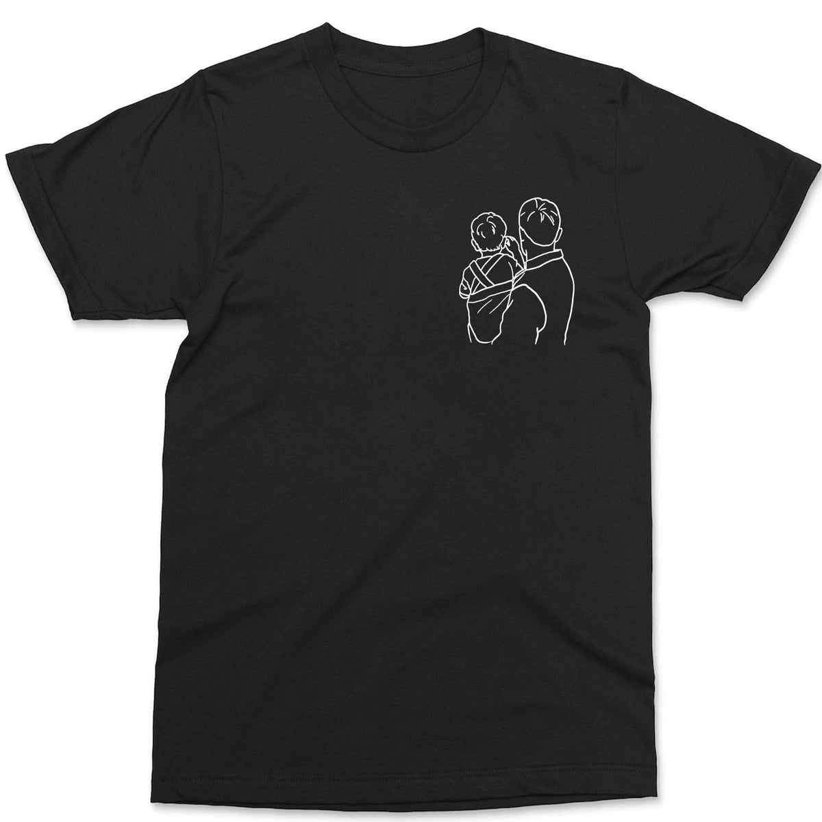 Personalized Dad Hand-drawn Portrait Comfort Colors T-shirt Style 2