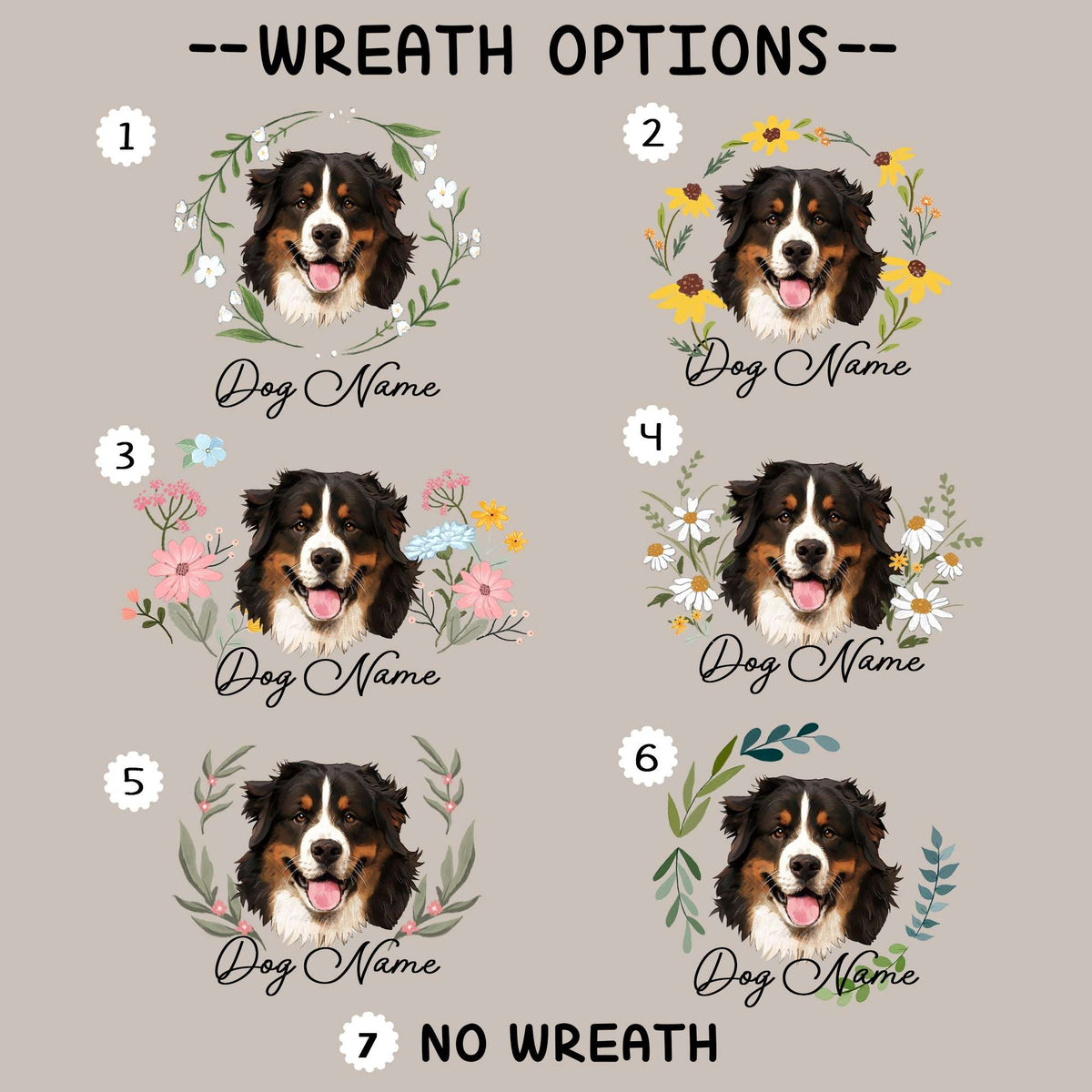 Custom Cat Portrait With Floral Comfort Colors T-shirt
