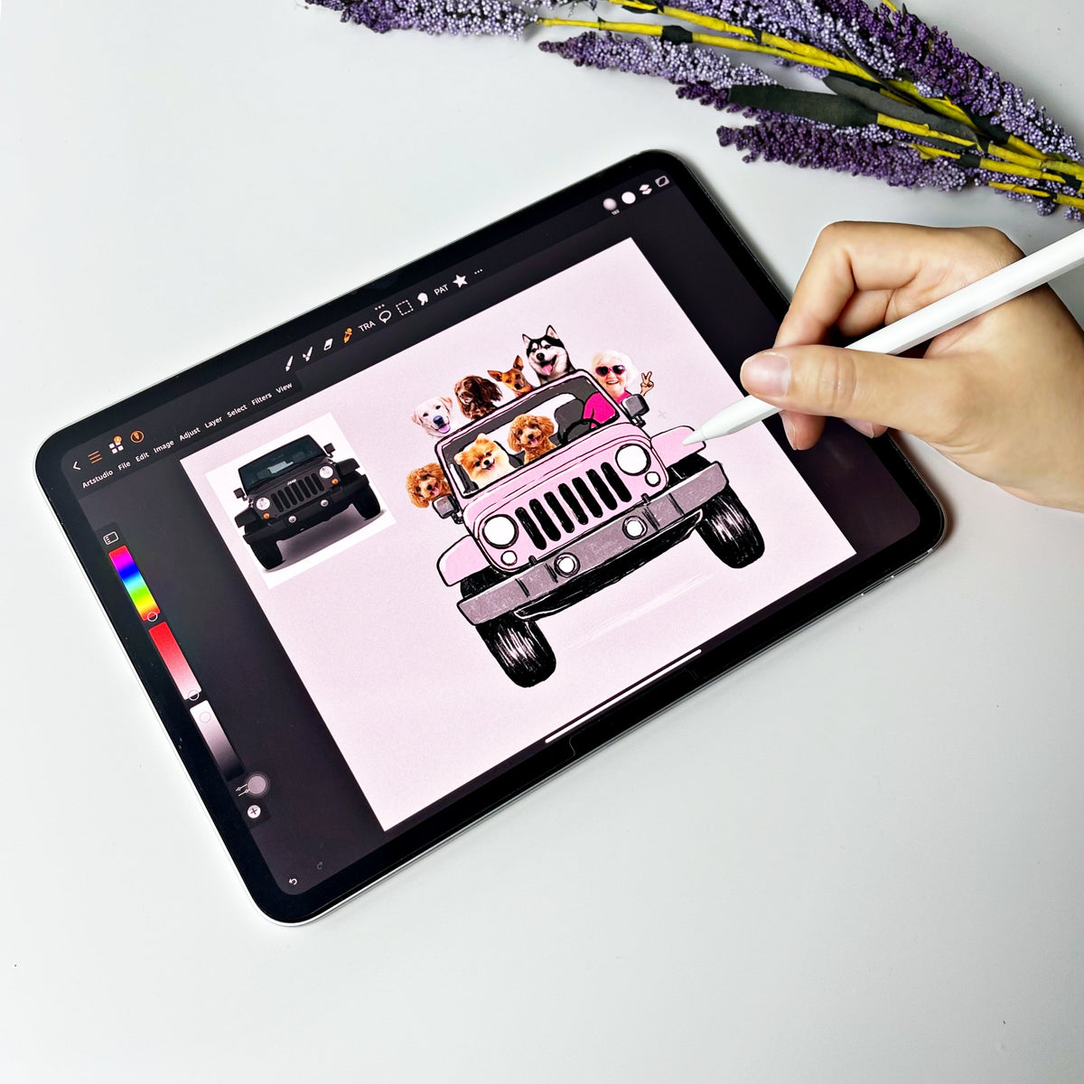 Custom Funny Pet Family Kids Photo Jeep Car Visor Clip