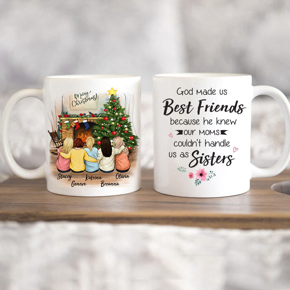 Personalized best friend Christmas Mug - 11oz