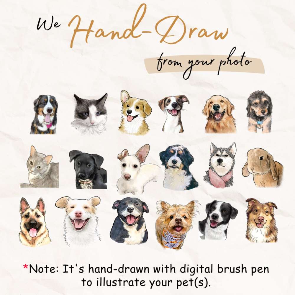 New Best Friend Hand-drawing Pet Portrait Baby Onesie