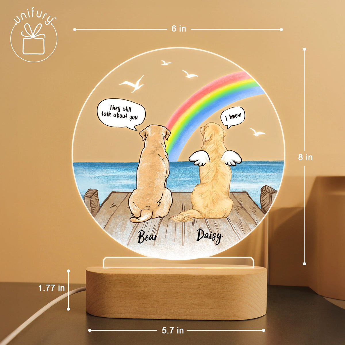 They Still Talk About You Memorial LED Night Light, Gifts For Dog Lovers
