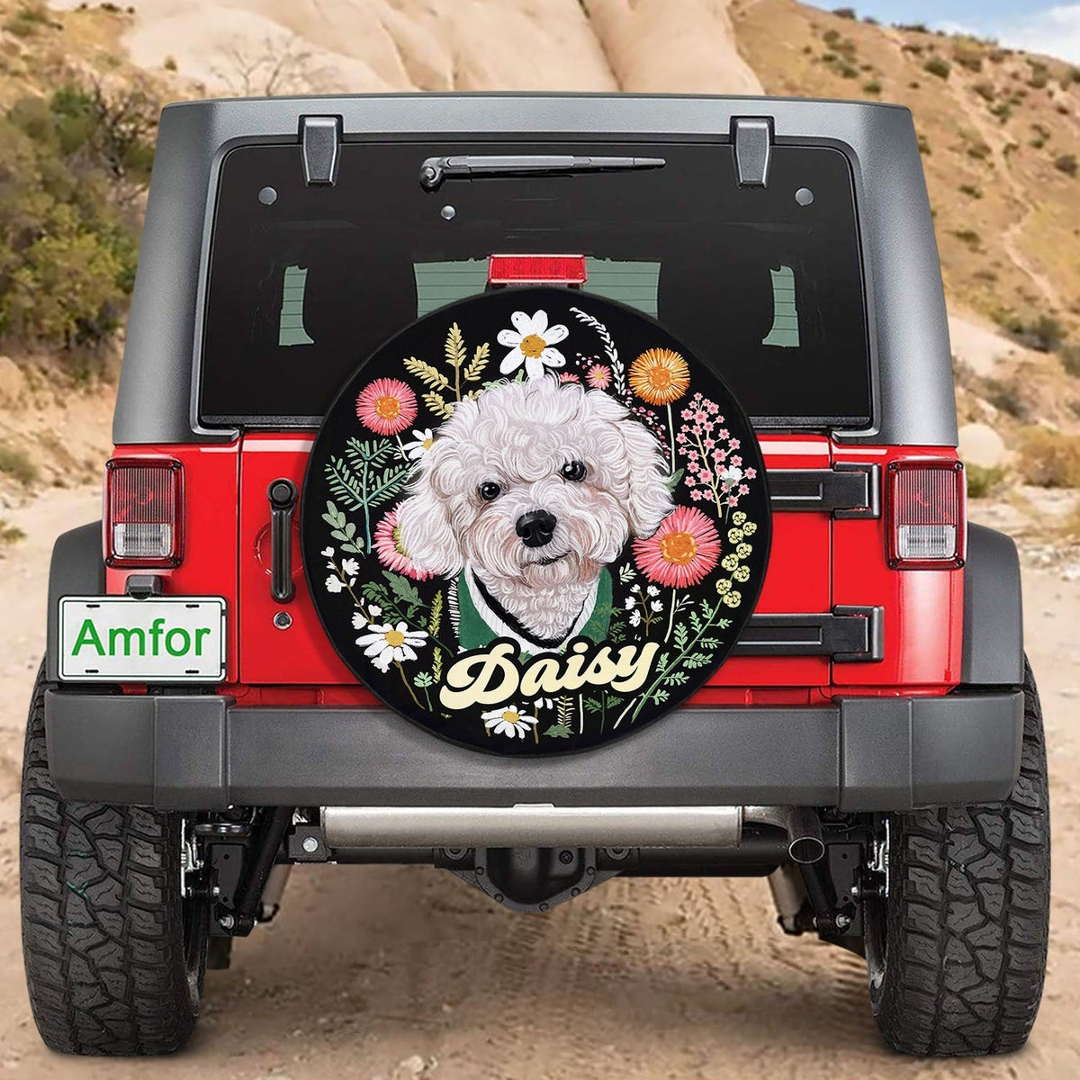 Pet Portrait Spare Tire Cover