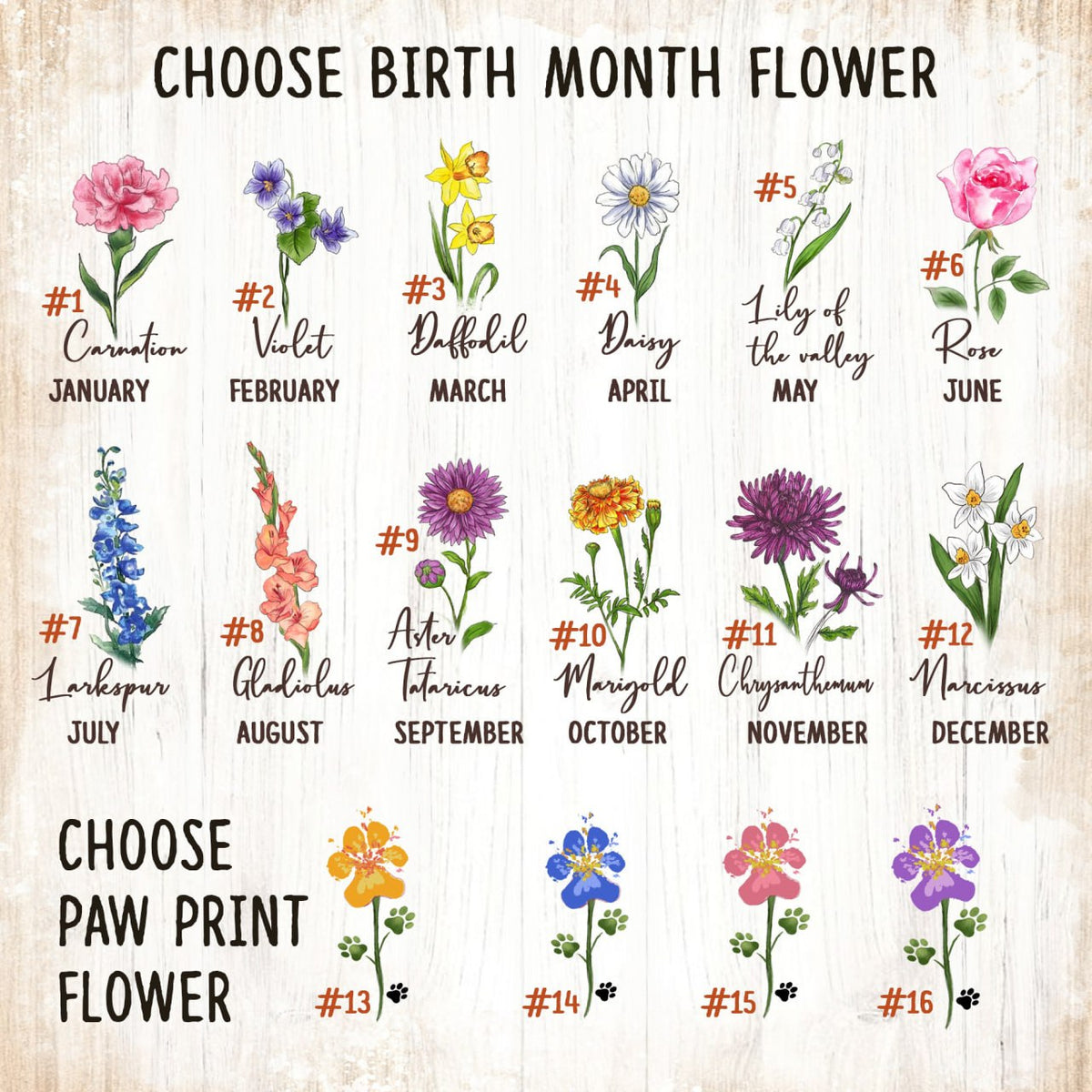 First Mom Now Grandma - Birth Flower Sign - Comfort Colors T-shirt For Grandma, Dog Cat Lovers