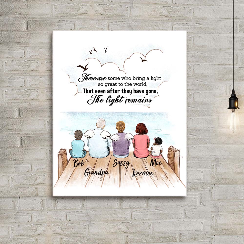 personalized memorial canvas print There are some who bring a light so great to the world, That even after they have gone, The light remains.